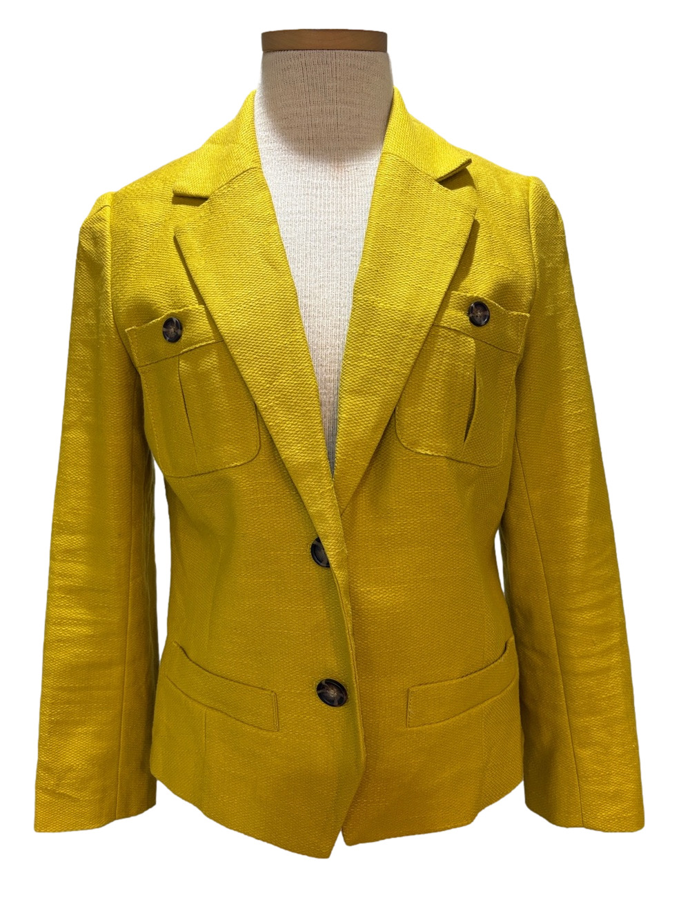 Banana Republic Yellow Textured Blazer